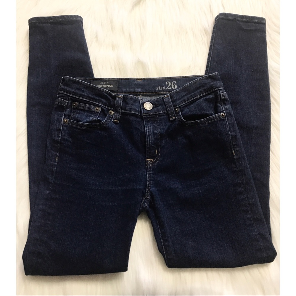 J Crew tooth pick medium wash skinny jeans